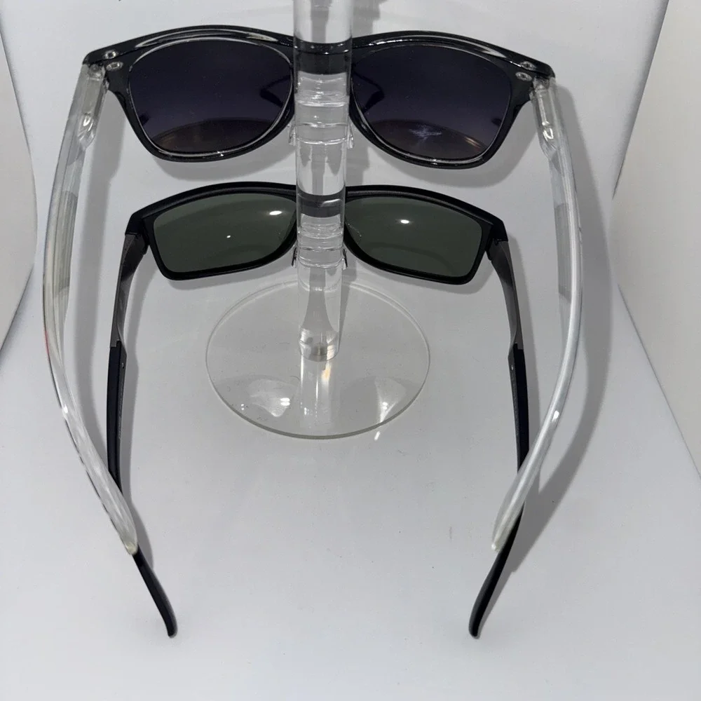 Lot of 2 Pairs PUGS Authentic Sunglasses Black Frames Mirror & Black Lens-Invest